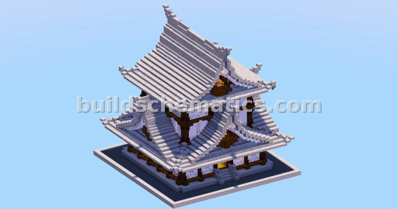 Japanese Temple Gray Minecraft Structure