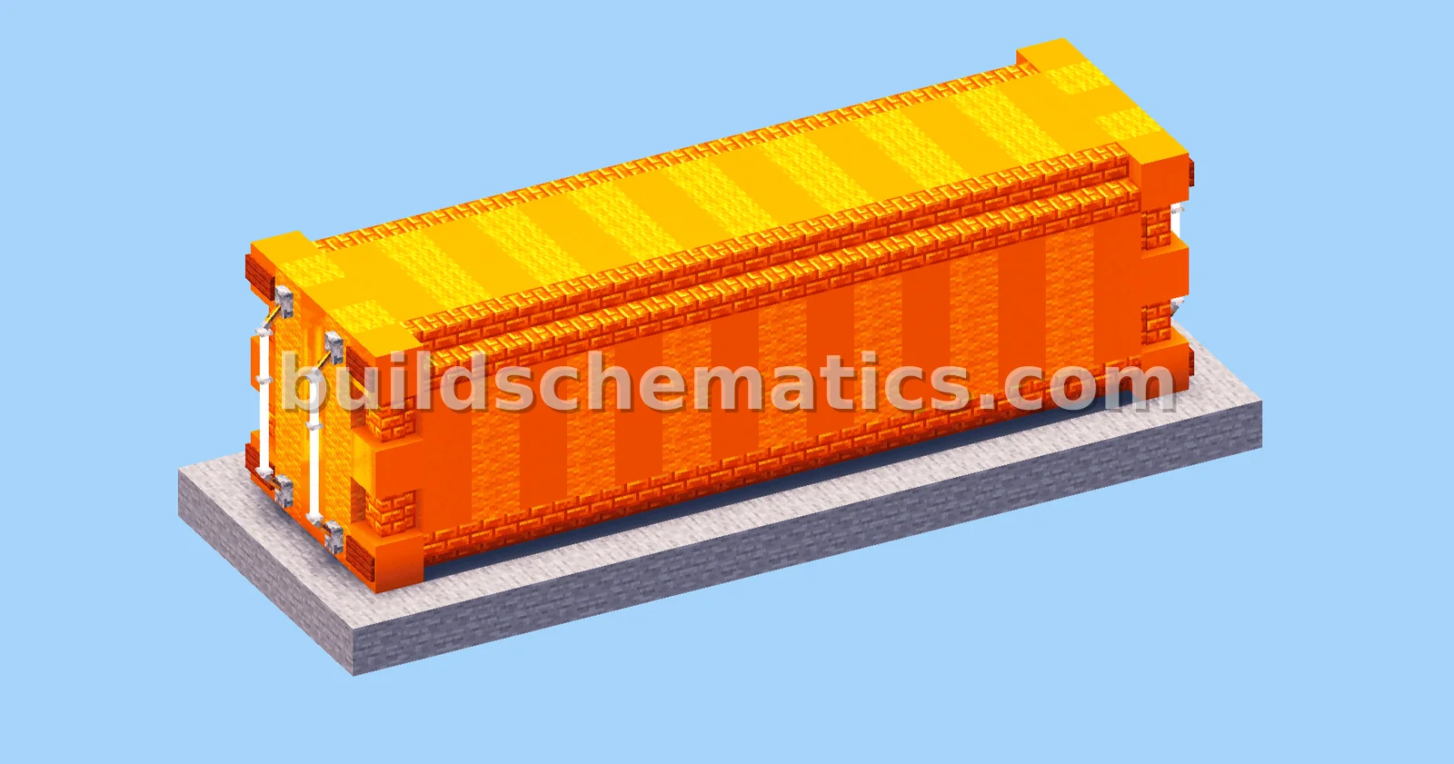 Rustic Orange Container Decoration