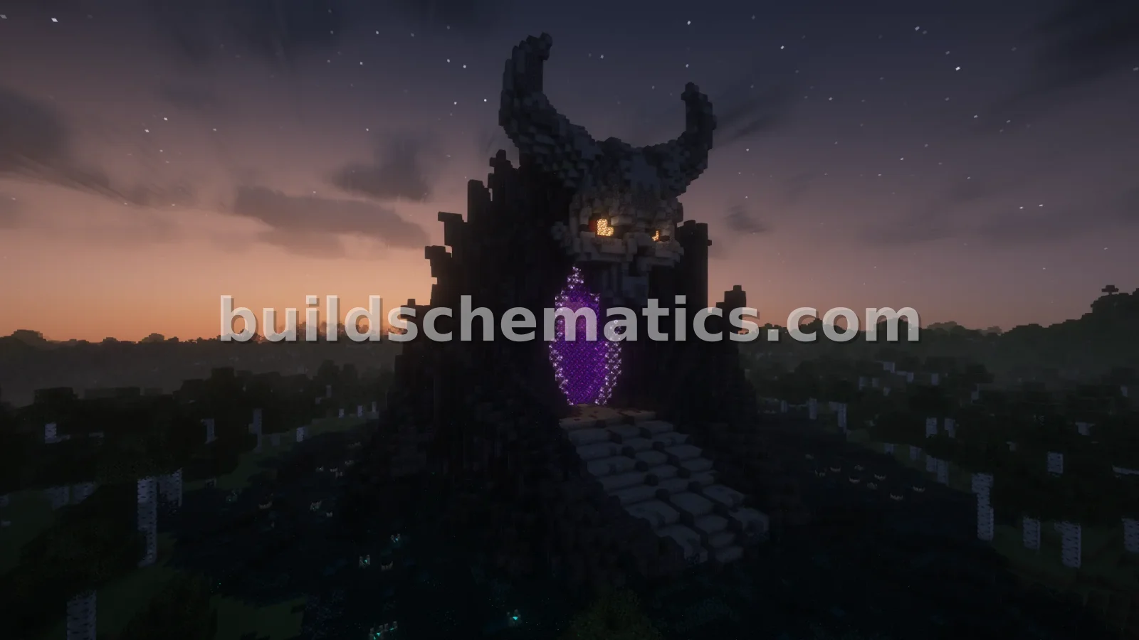 Warden Skull Nether Portal Statue V03 — view 4