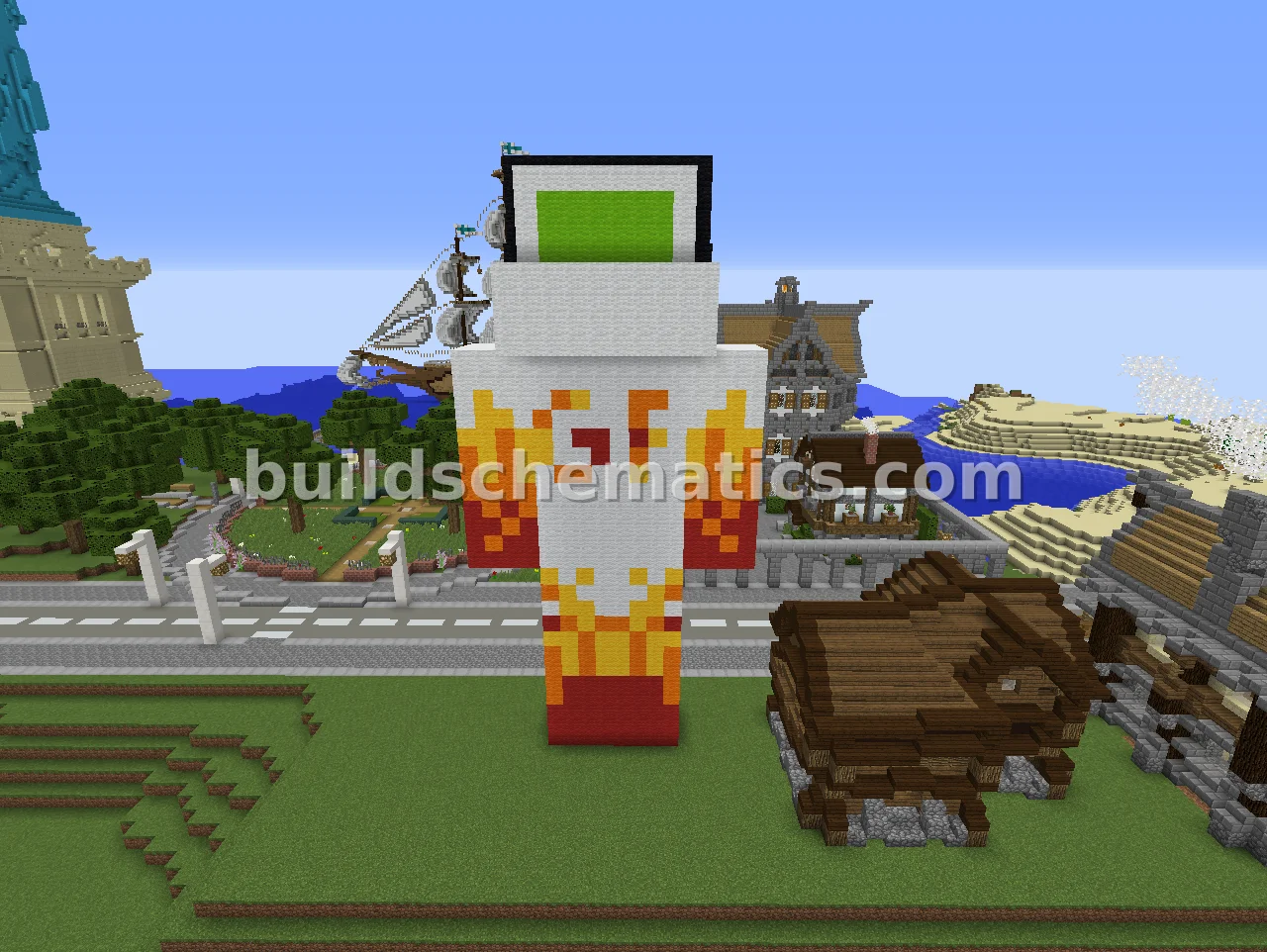 Minecraft Character Statue Build — view 3
