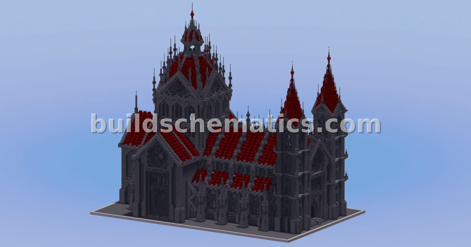 Gothic Cathedral Dark Red