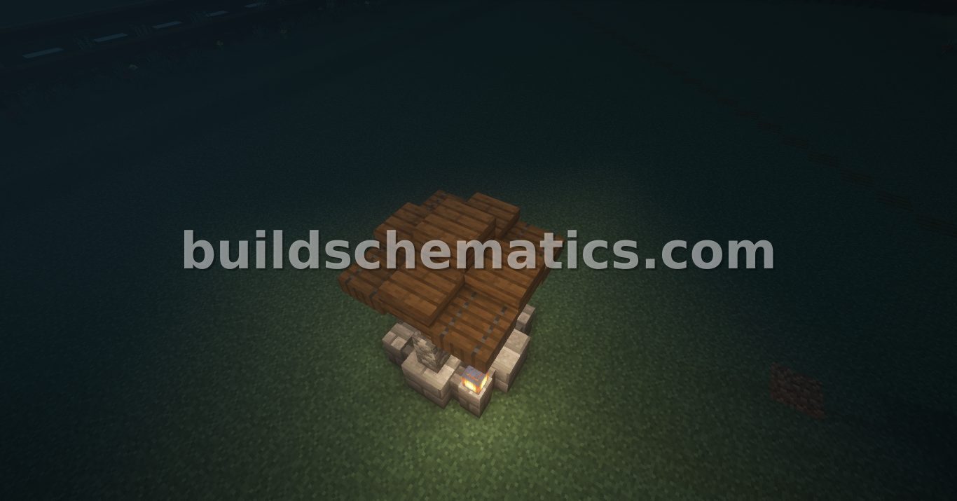 Medieval Well with Wooden Roof — view 2