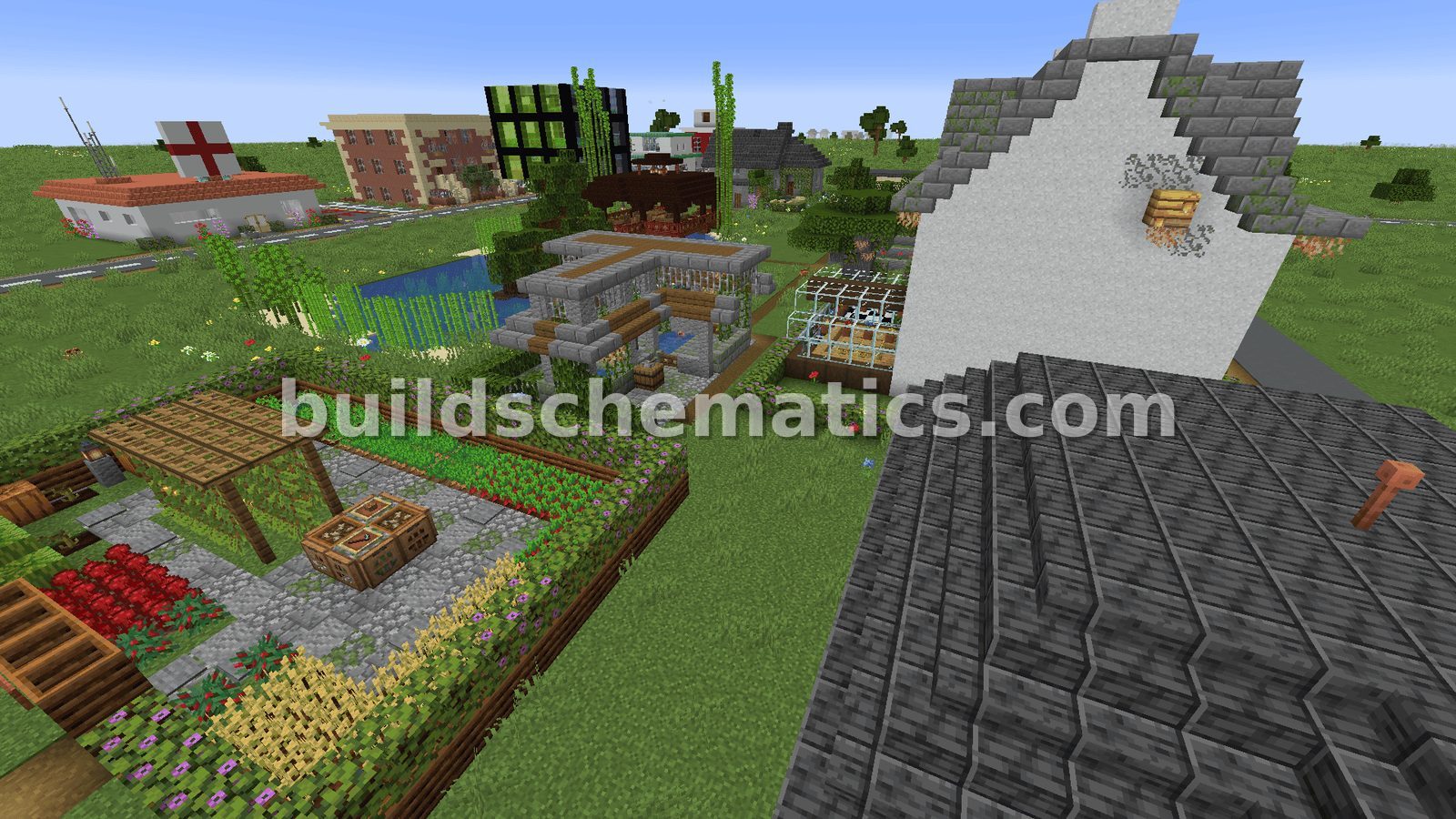 Minecrafty Town Schematic — view 4