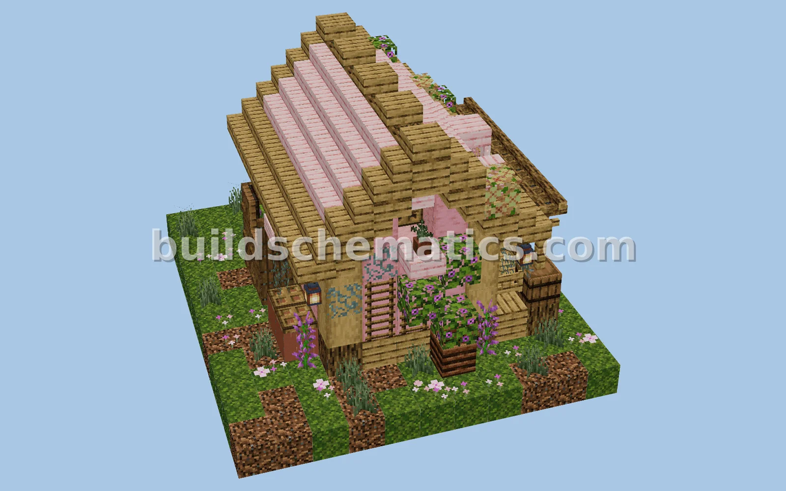 Tiny Cherry Cottage Minecraft Build