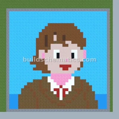 Pixel Art Girl Portrait