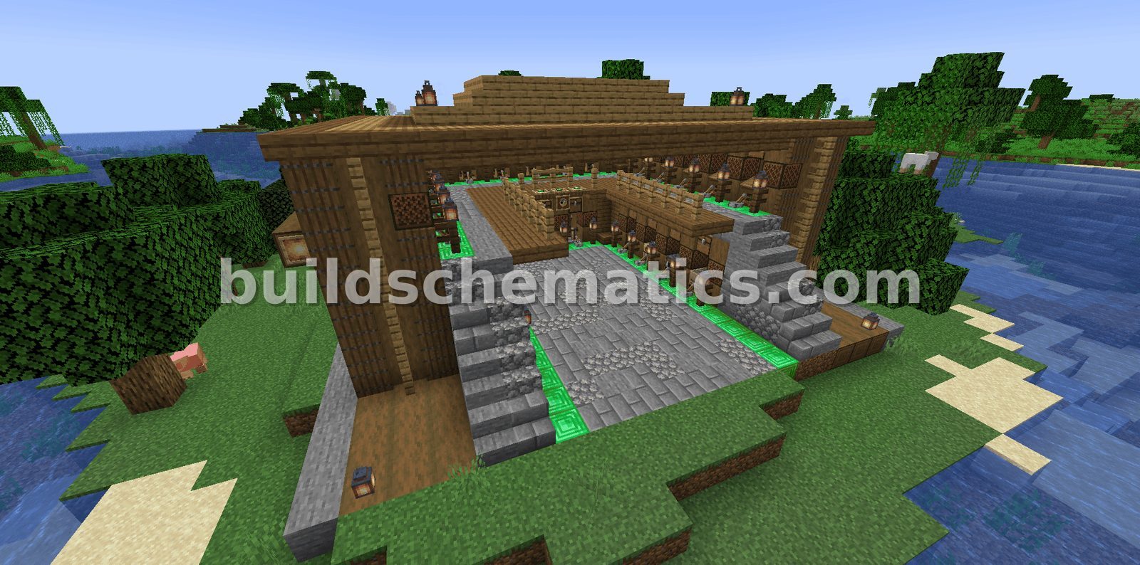 Medieval Trading Hall With Villager Zombifier — view 4