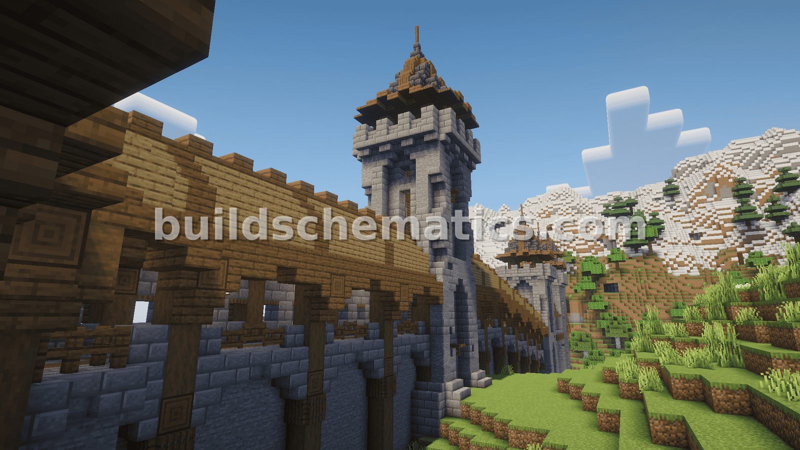 Modular Medieval City Wall Schematic — view 4
