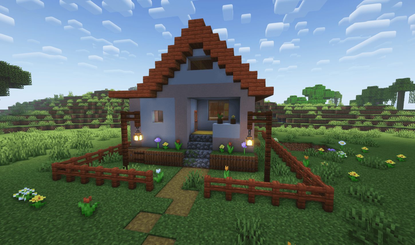 Modern Orange White House Build