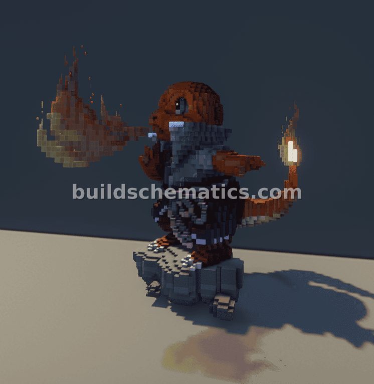 Charmander Statue Build — view 2