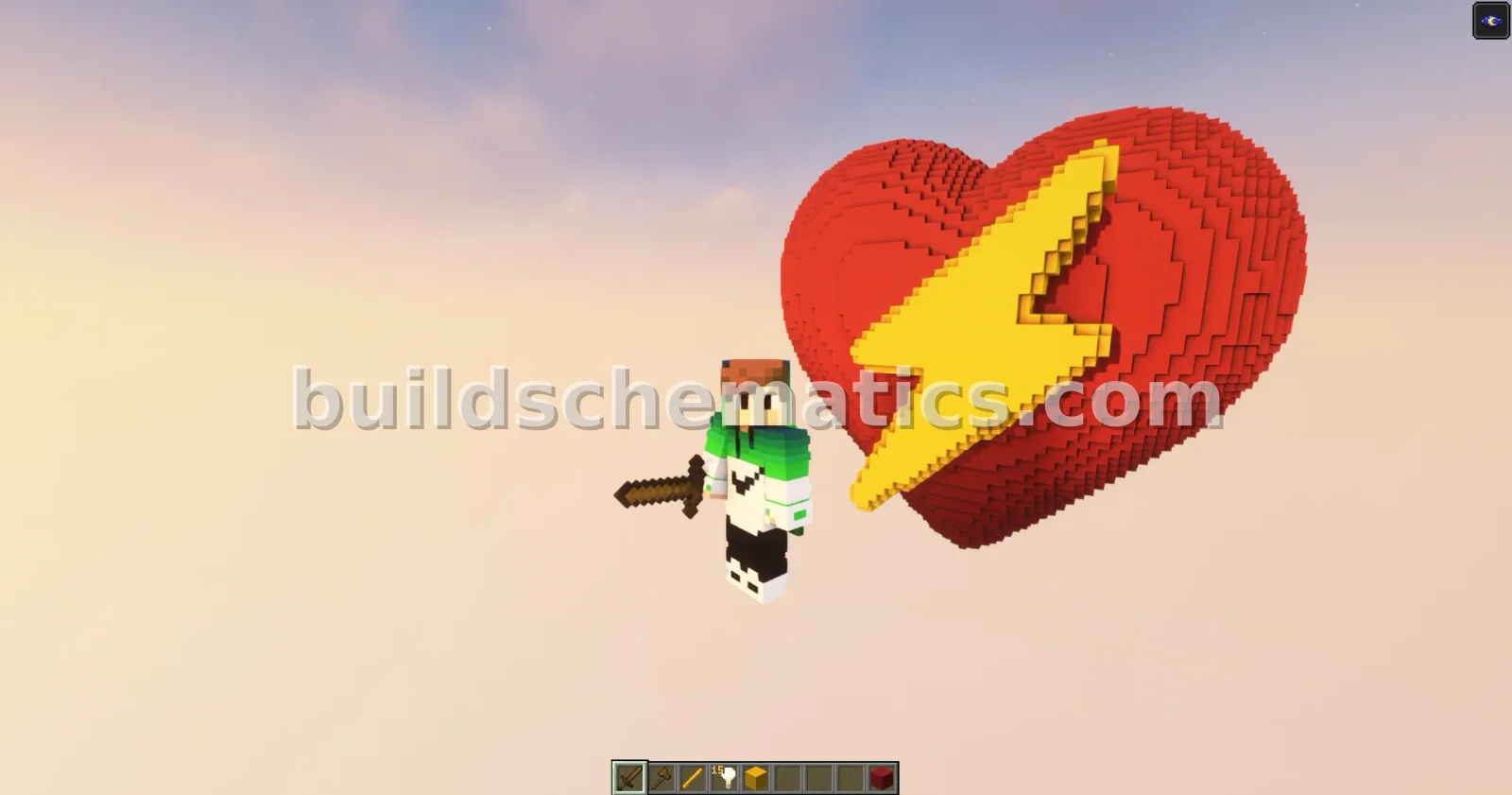 GuardianBR's Minecraft Thunder Heart Statue — view 2