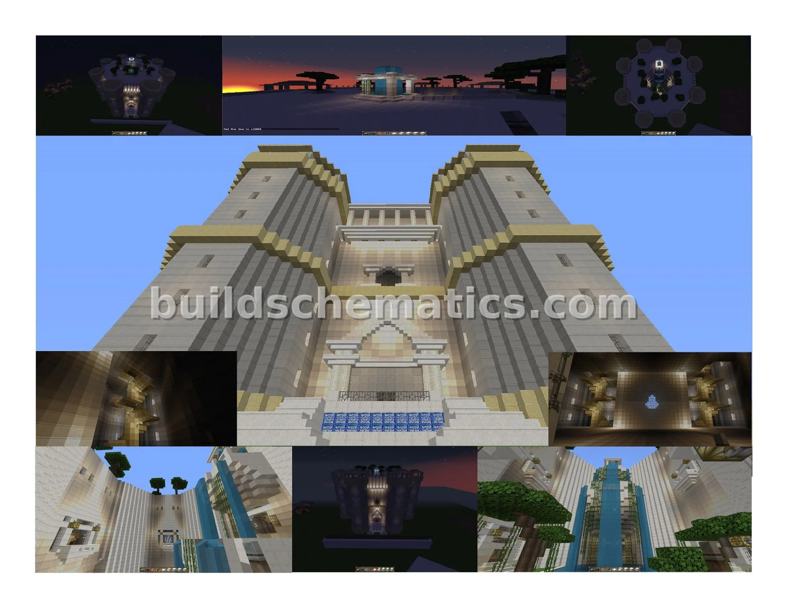 Octagonal Quartz Castle with Towers
