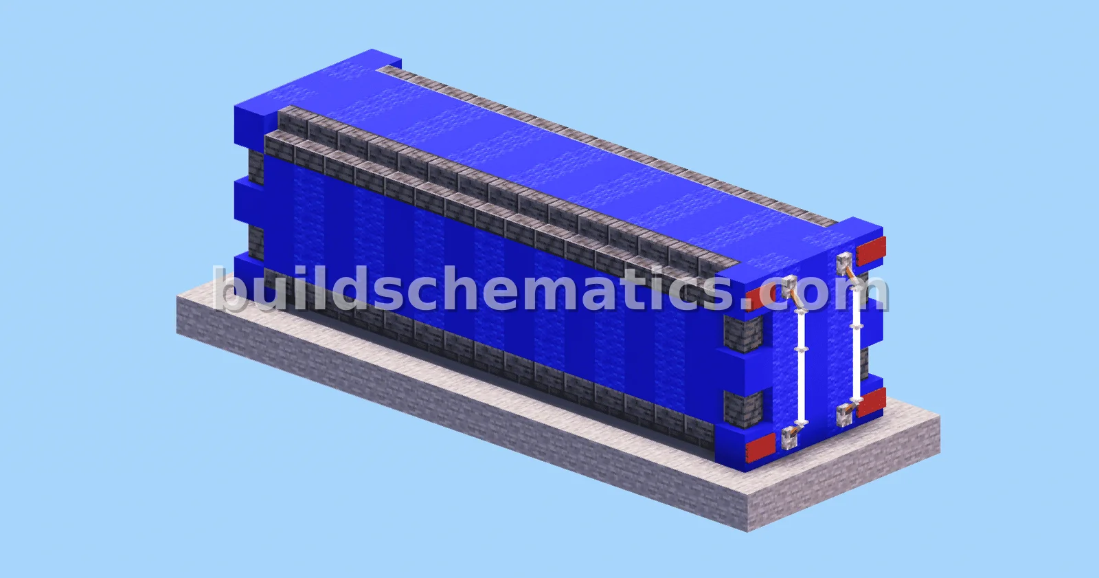 Blue Container Outdoor Decoration