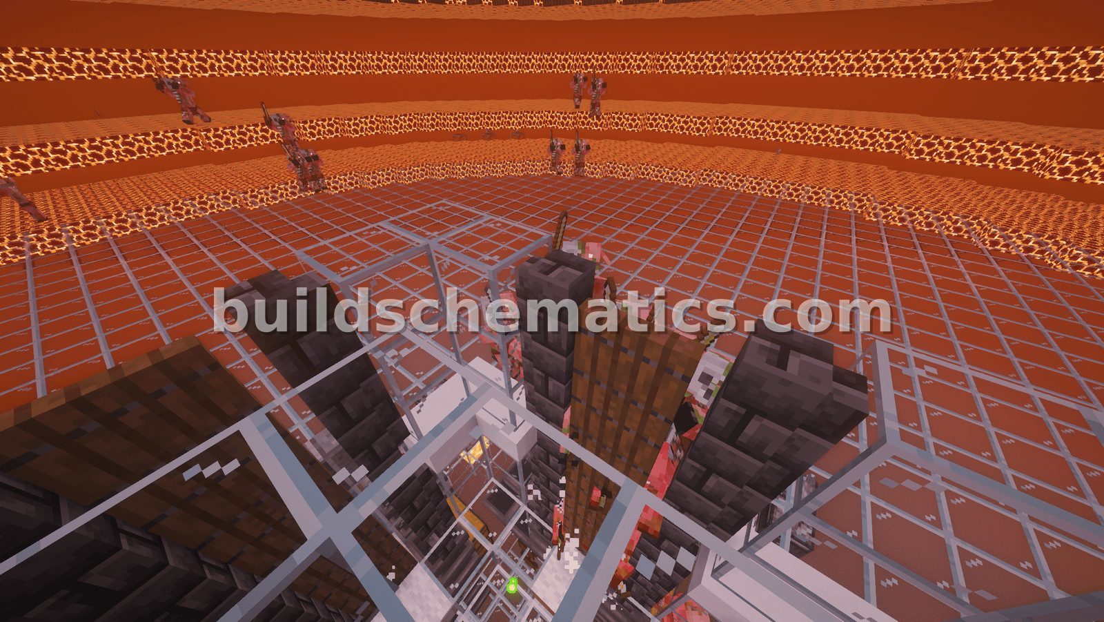 Nether Roof Gold Farm with Automatic Crafting Modules — view 4