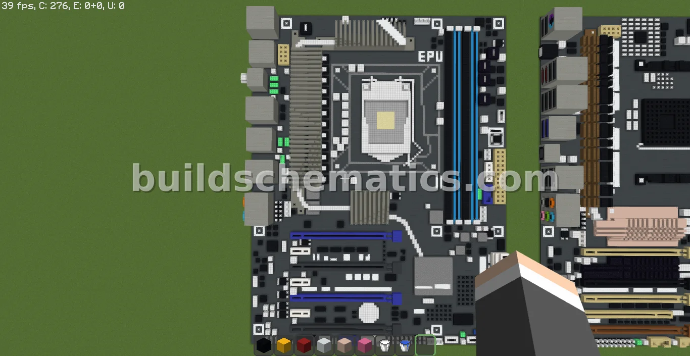 ASUS P8P67-WS Motherboard Pixel Art — view 2