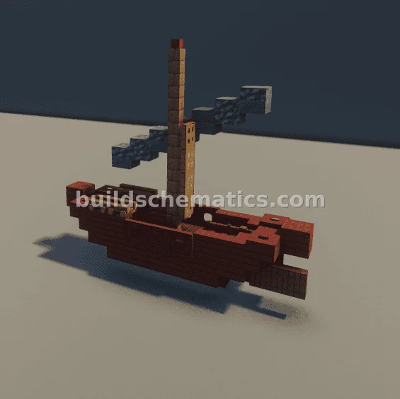 Small Medieval River Boat — view 2
