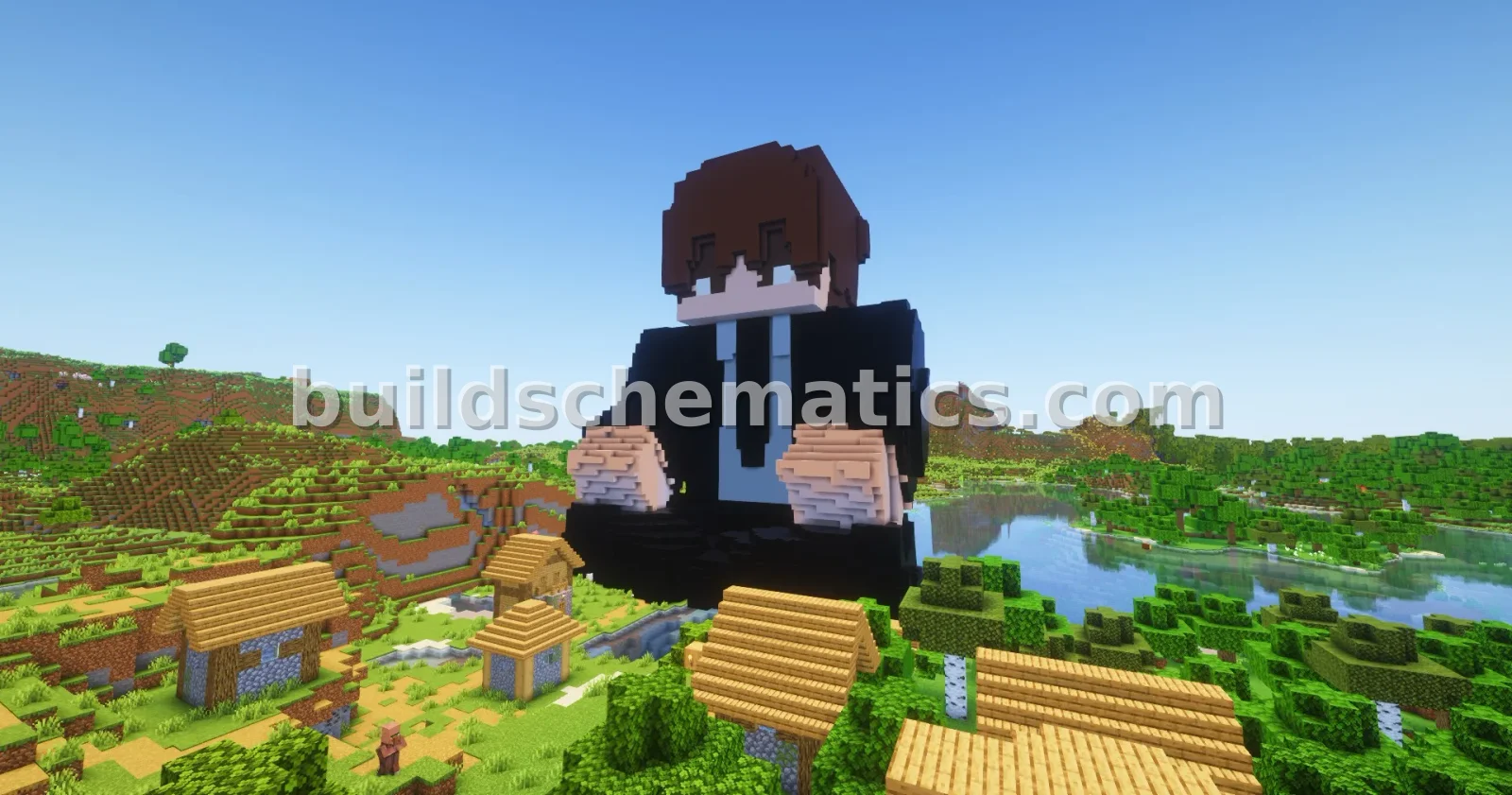 3D eo_patrick Statue Minecraft Build — view 4