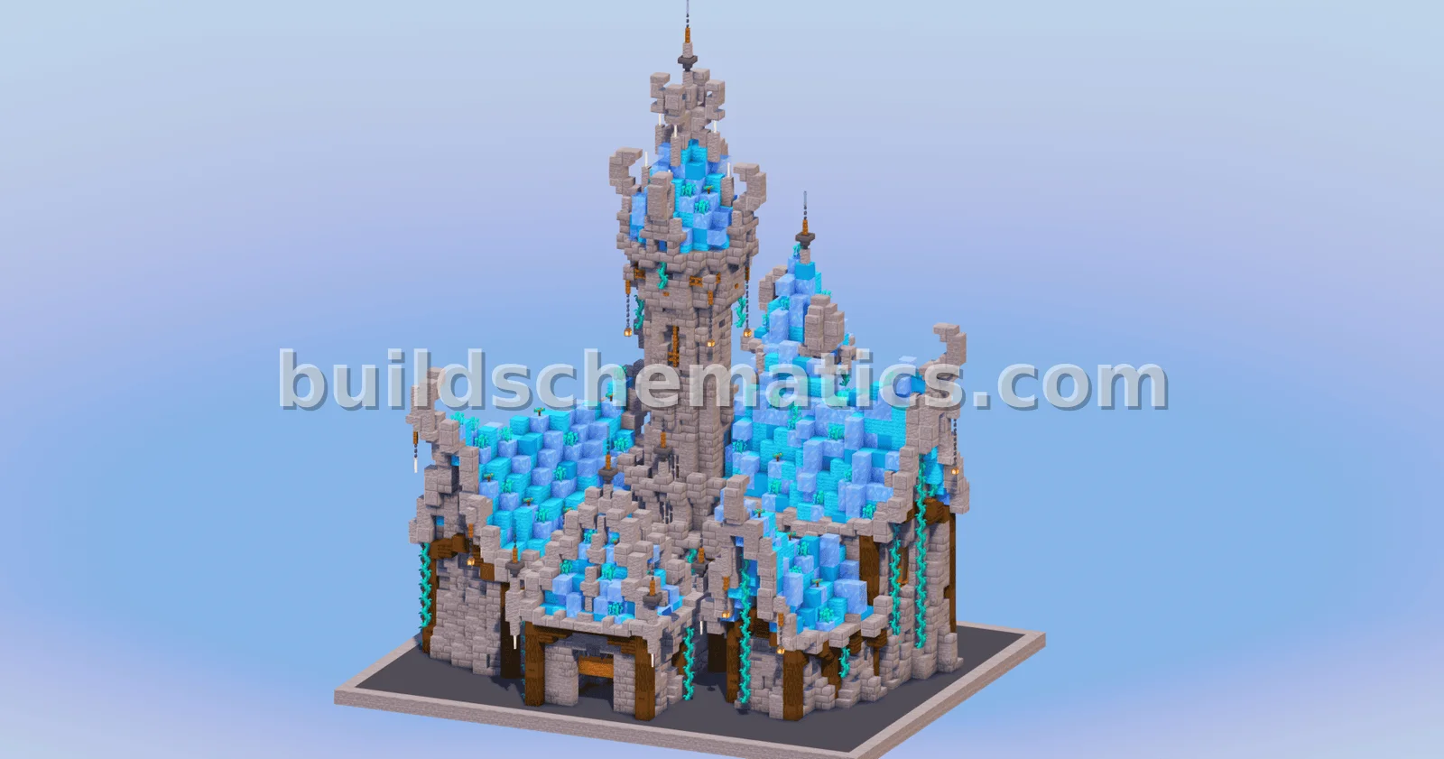 Icy Medieval Fantasy Castle Schematic