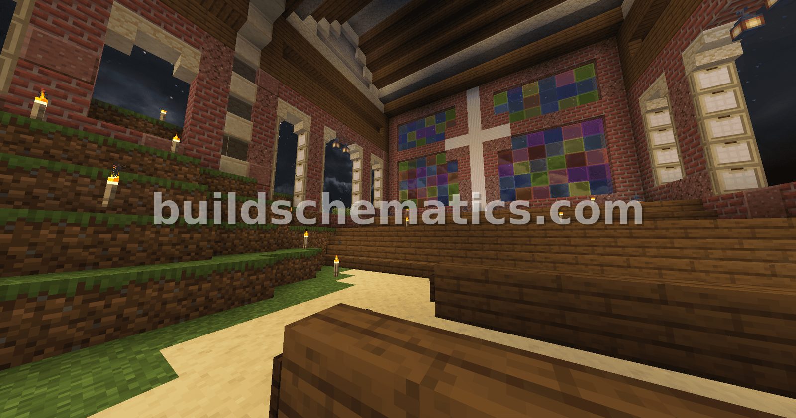 Mountain Church With Stained Glass — view 4