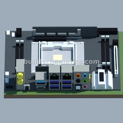 ASRock X299E-ITX AC Motherboard Pixel Art — view 2