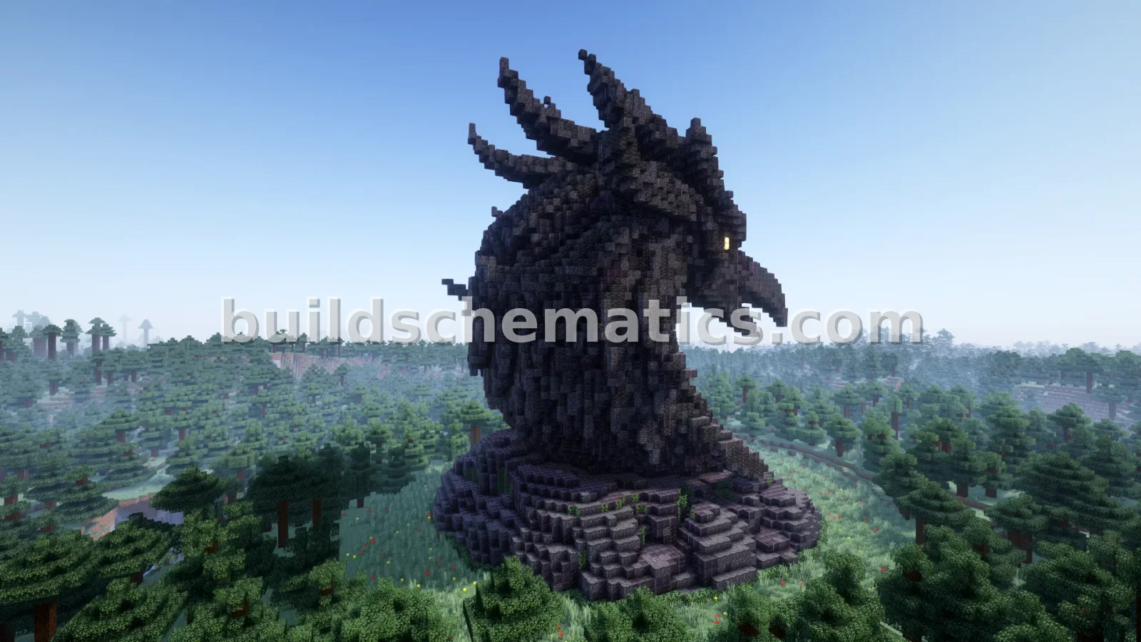Raven Nether Portal Statue — view 3