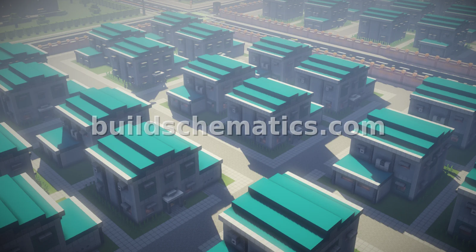 Modern White Blue House Subdivision — view 4