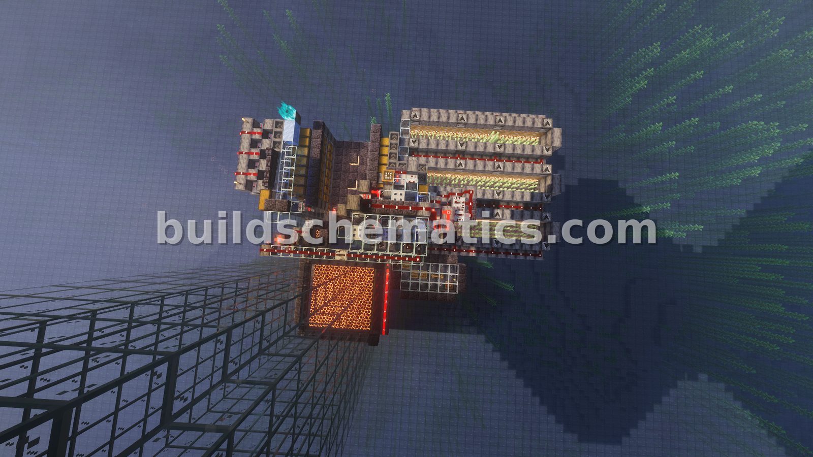 Automated Mob Grinder with Sugar Cane Farm and Rocket Crafter — view 3
