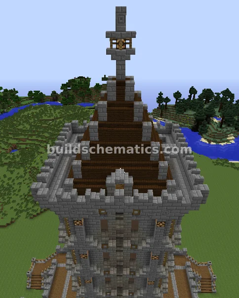 Medieval Spawn Tower with Winding Staircase — view 4