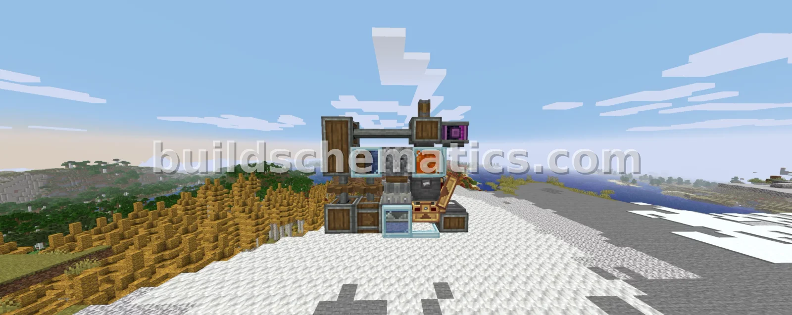One Block Wide Iron Farm Design — view 2