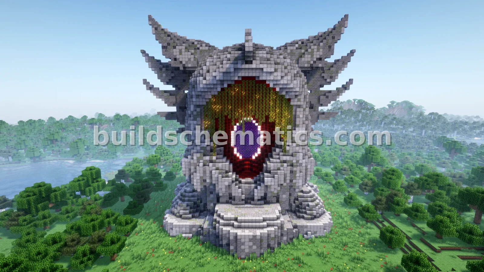 Titan Nether Portal Statue Build — view 2