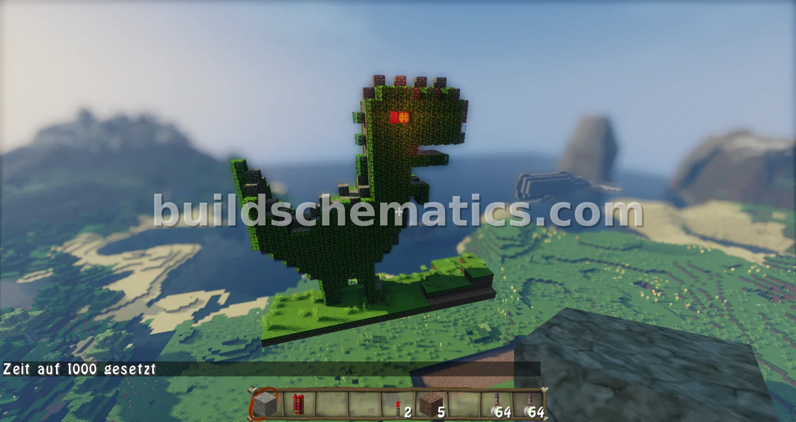 Pixel Art T-Rex Sculpture — view 3