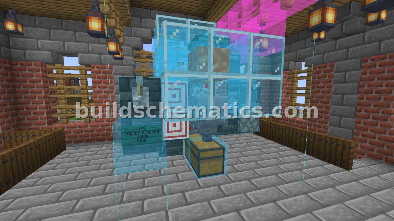 Automated Chicken Farm With Egg Collection
