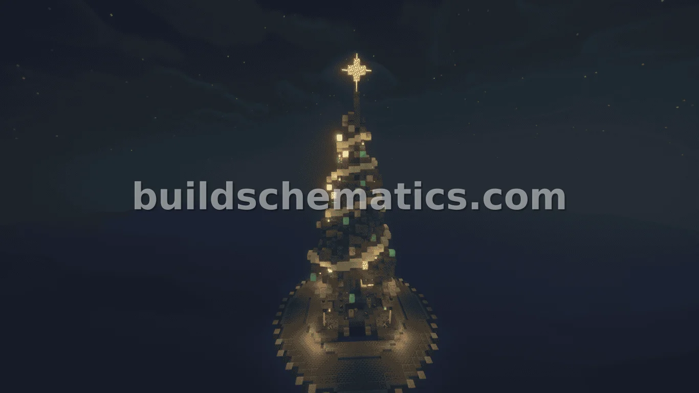 Tall Skinny Christmas Tree With Mineral Ornaments — view 3