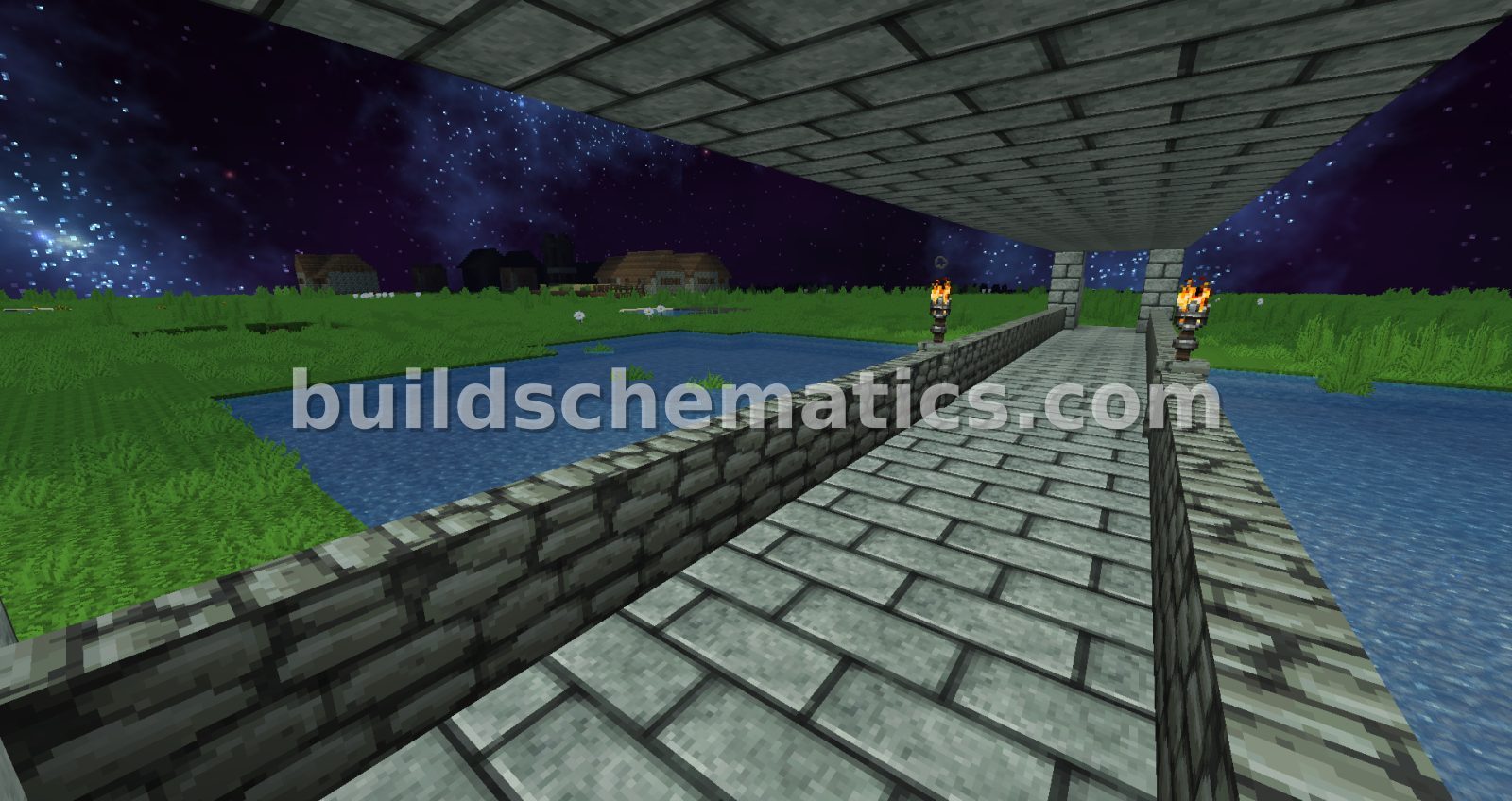 Covered Minecraft Bridge — view 3