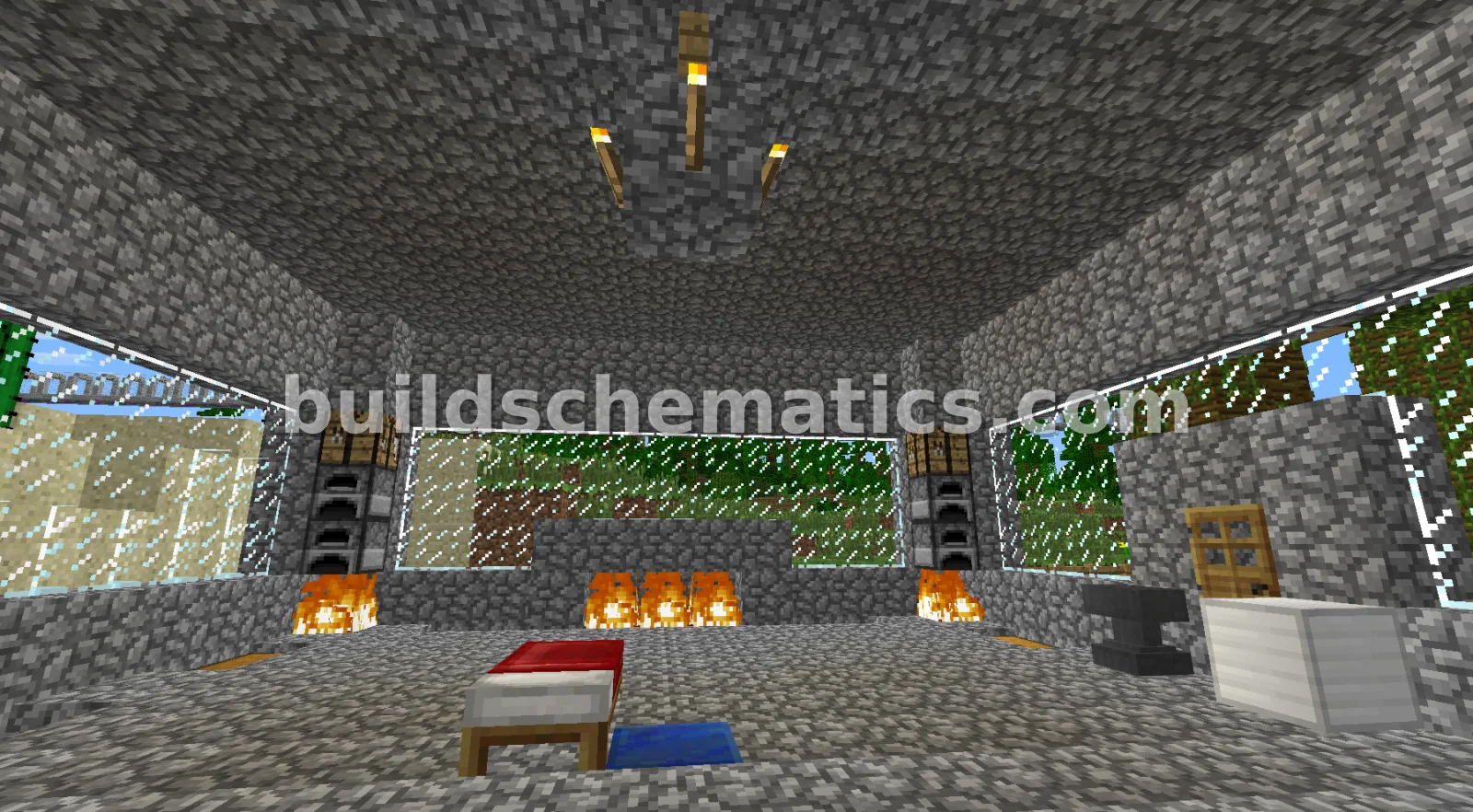 Cozy Home with Netherrack Fireplace — view 3