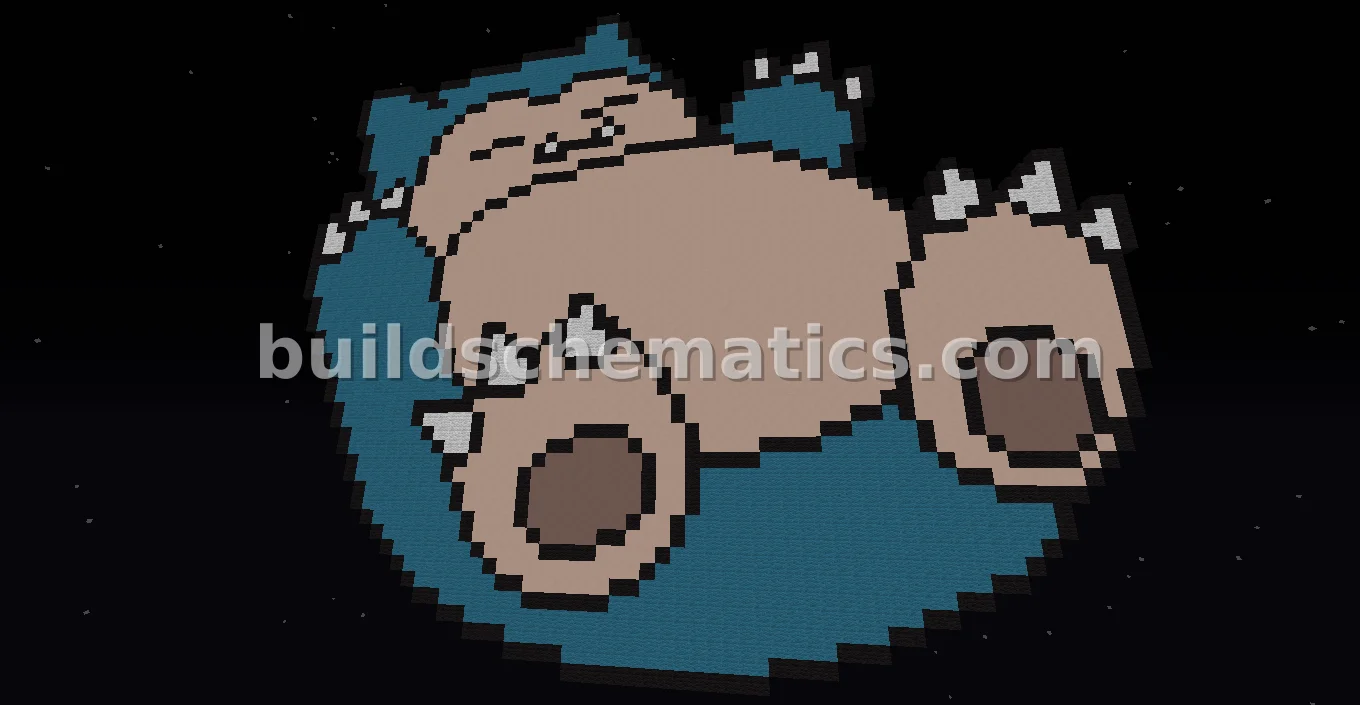 Snorlax Pixel Art Build