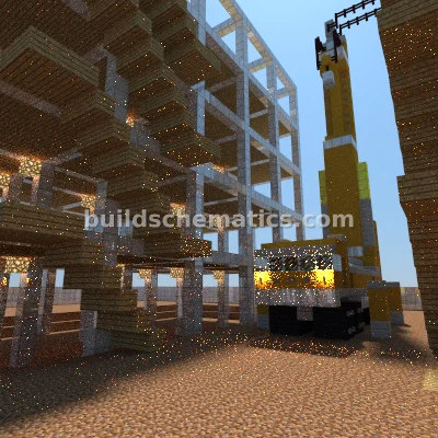 Blue Orange Apartment Building Under Construction — view 2
