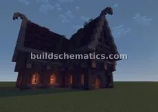 Medieval Style House With Leafy Roof — view 2