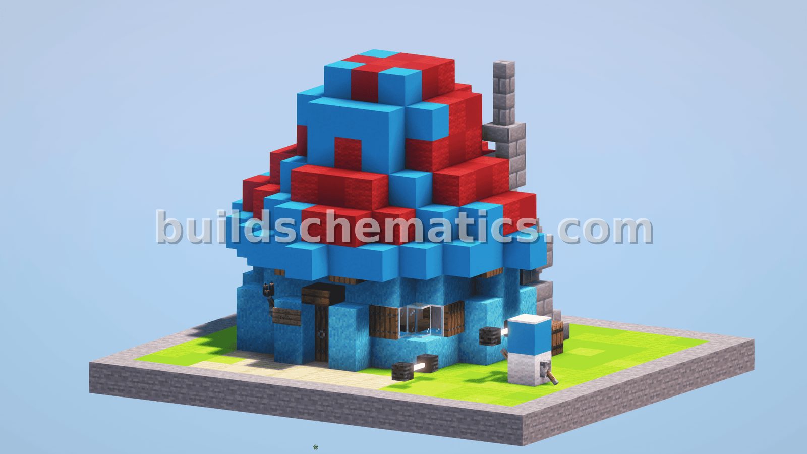 Hefty Smurf House Minecraft Build