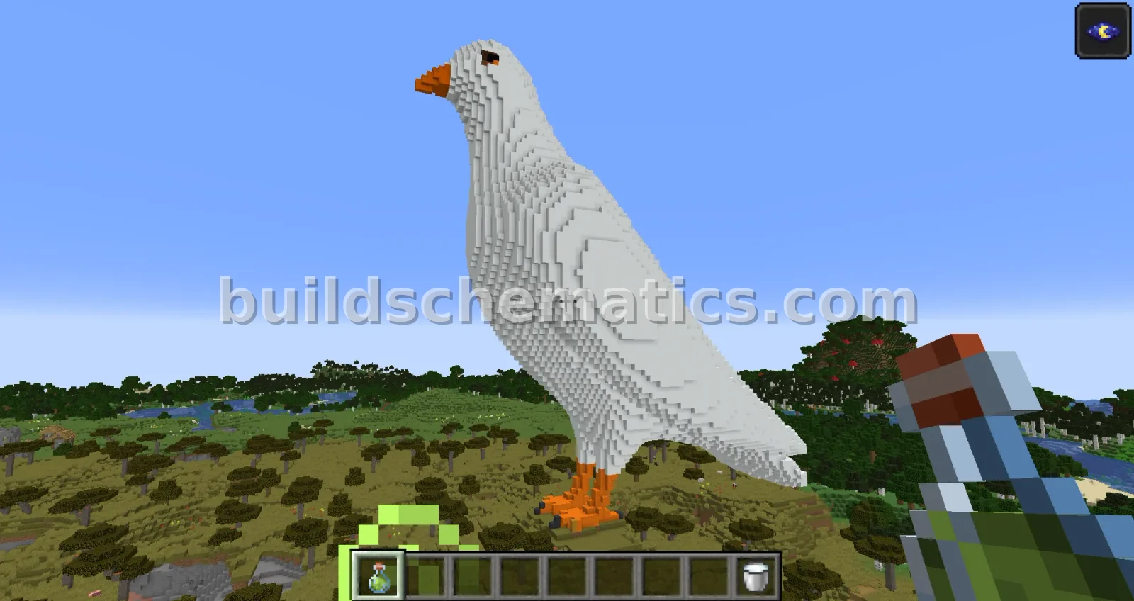 Large Minecraft Bird Statue — view 5