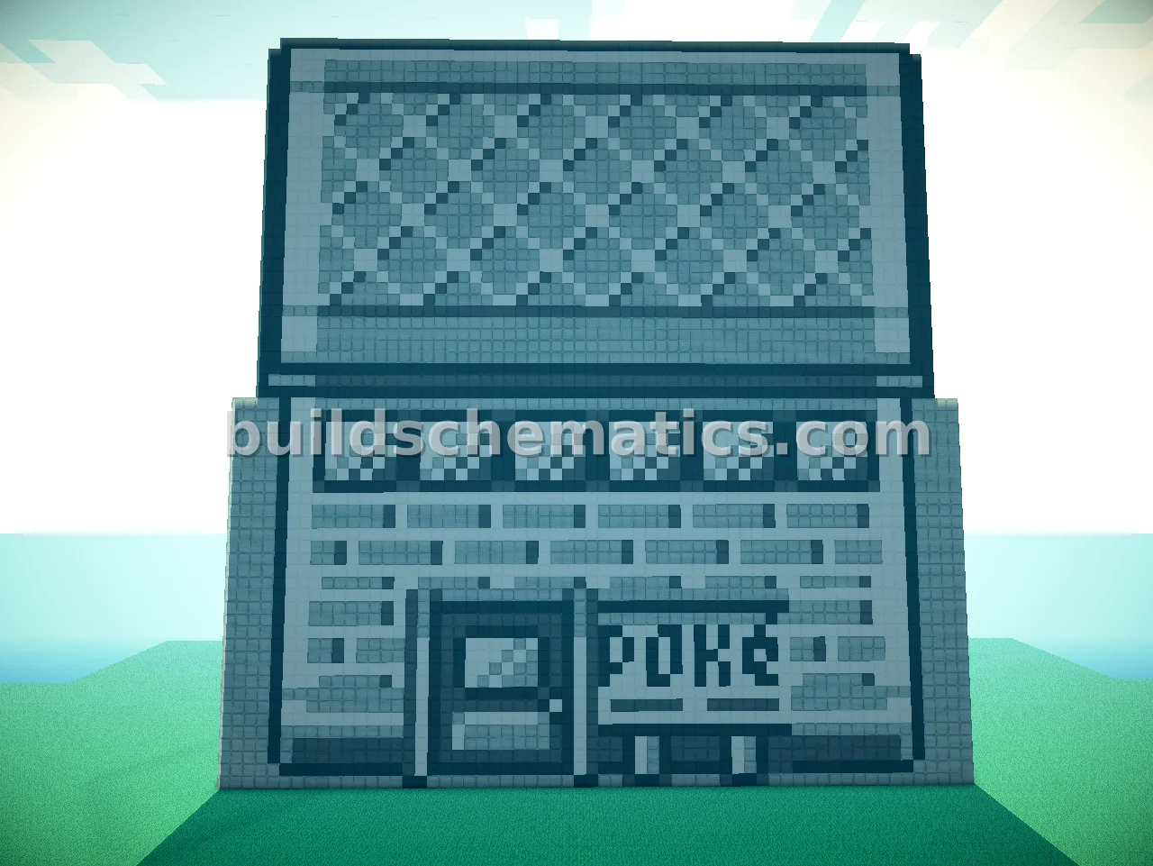 Pixel Art Pokemon Center - 8-Bit Red