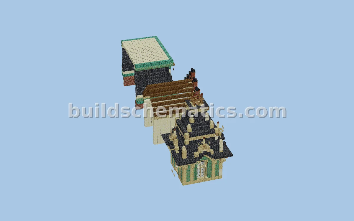 Victorian Roofs Minecraft Structure