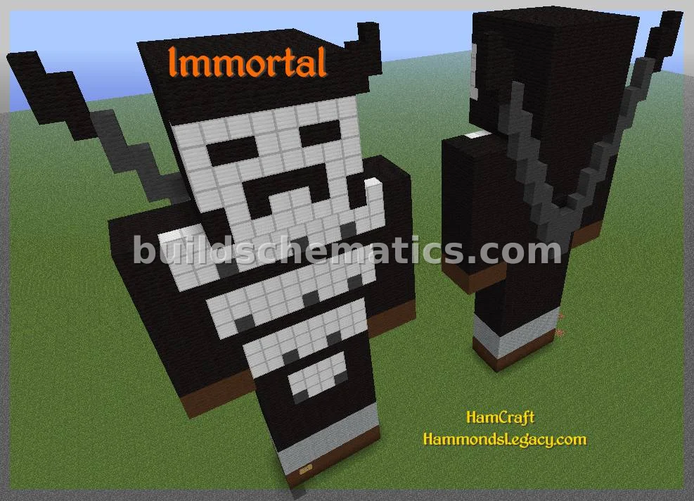 Immortal Pixel Art Statue