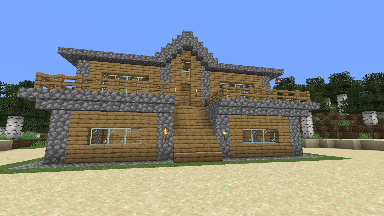 Spacious Two-Story Wooden Survival Home