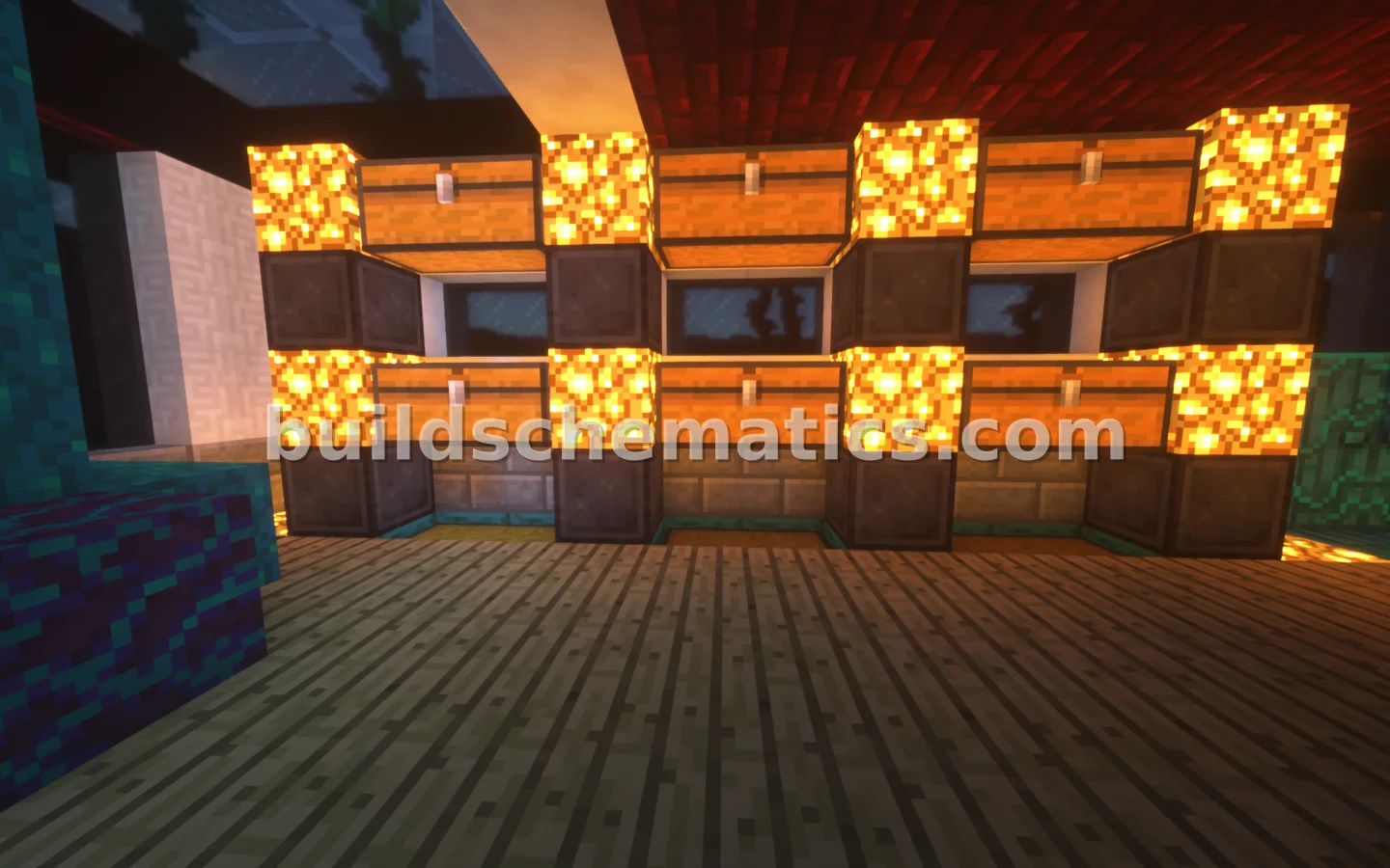 Nether House With Pool And Lava Wall — view 4