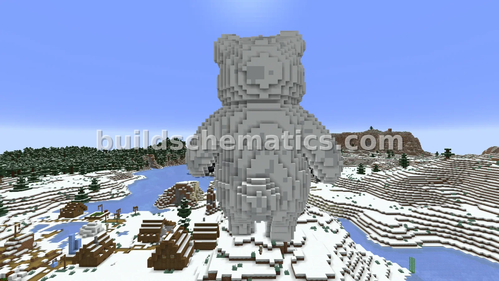 Minecraft Polar Bear Statue Build — view 3