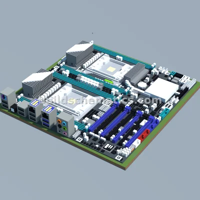 ASUS Z9PE-D8 WS Motherboard Pixel Art