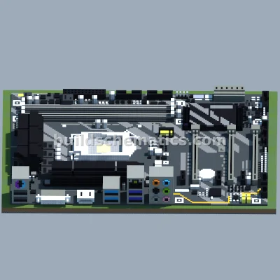 Gigabyte Z370 Motherboard Pixel Art — view 3