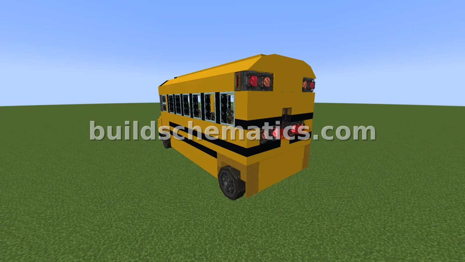 Classic Yellow School Bus Vehicle — view 3