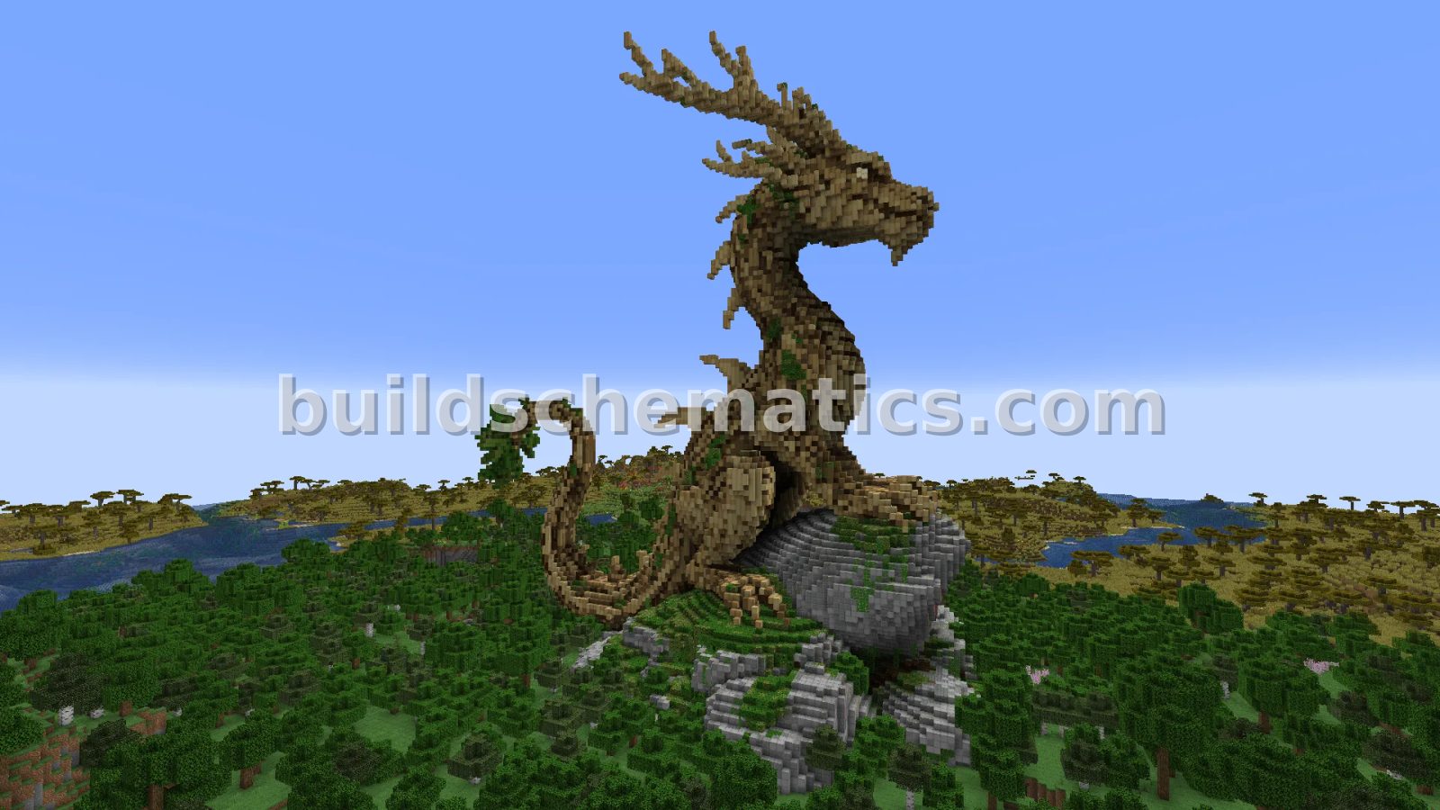 Forest Dragon Statue – Large Organics Build — view 5