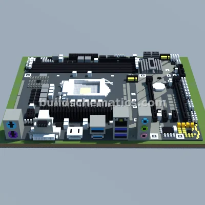 ASRock Z370M-Pro4 Motherboard Pixel Art — view 3